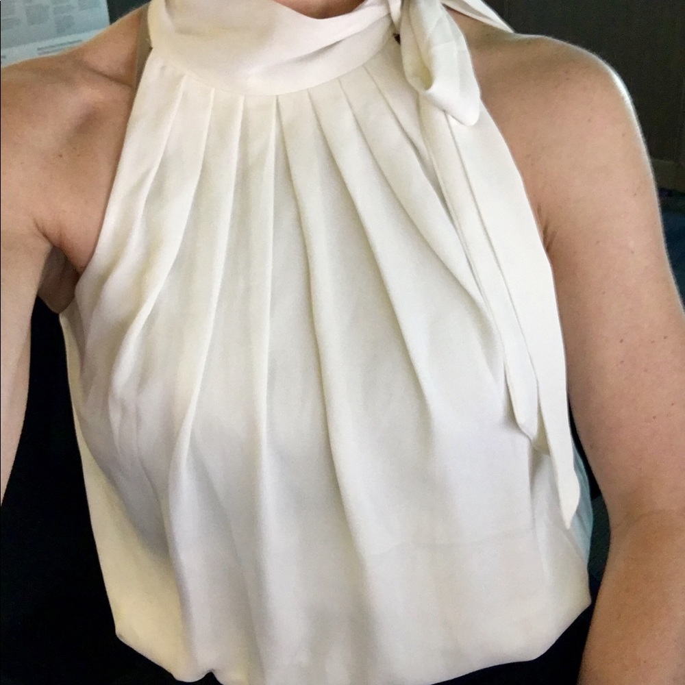 Ivory Halter with bow tie detail
